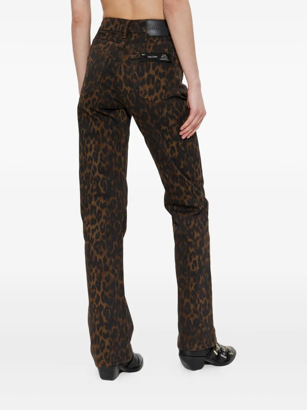 AllSaints leopard-print jeans