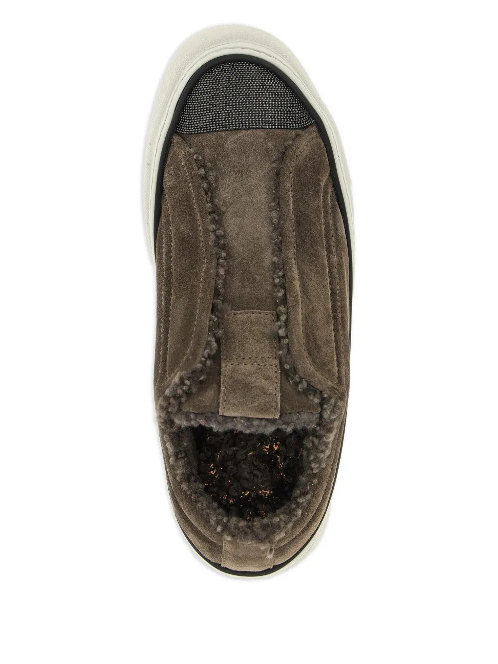 Brunello Cucinelli shearling-trim sneakers