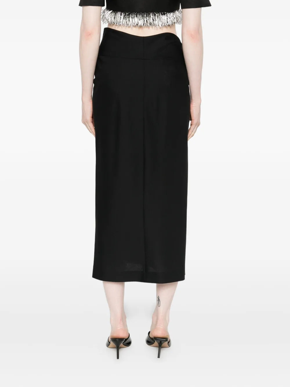 Alberta Ferretti  draped-detail midi skirt