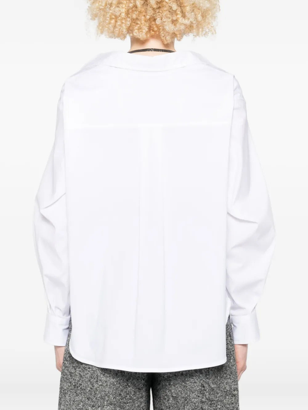 Brunello Cucinelli  button-up curved-hem shirt
