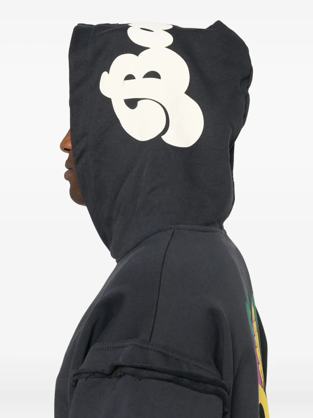 BARROW graphic-print layered hoodie