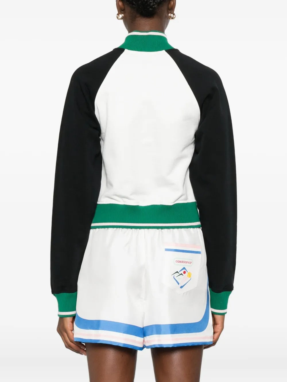 Casablanca  colour-block quarter-zip sweatshirt