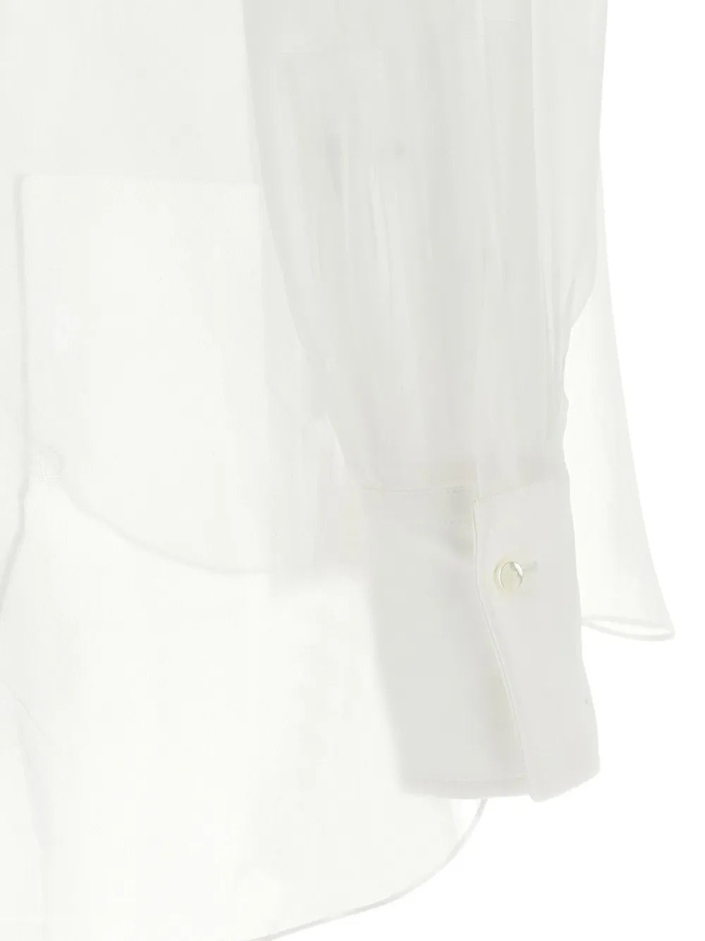 Brunello Cucinelli organza-sleeve button shirt