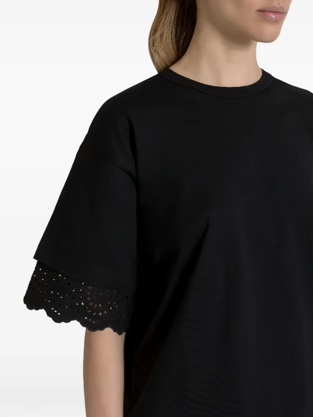 Alberta Ferretti  lace sleeve T-shirt