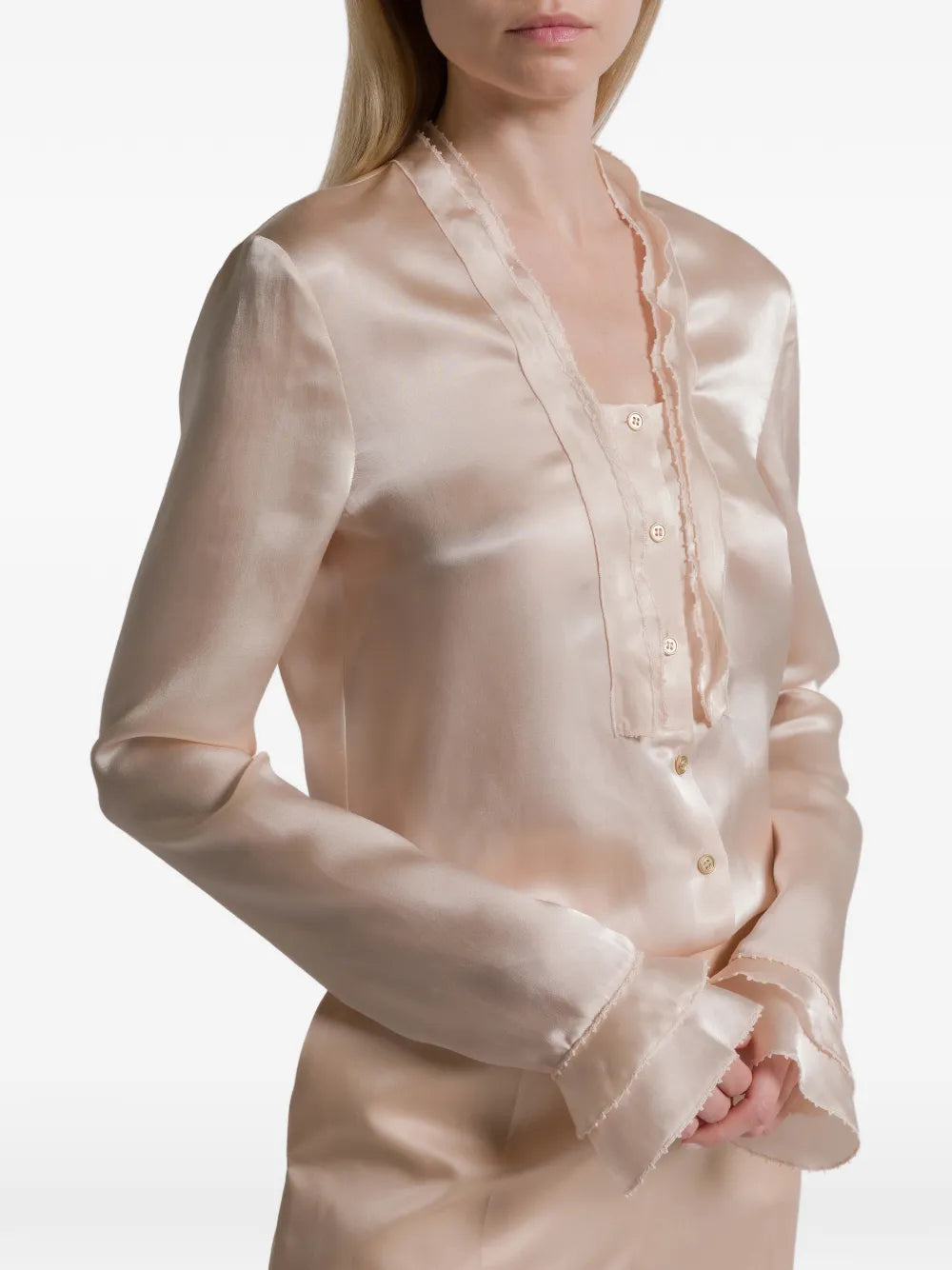Alberta Ferretti  ruffled buttoned shirt