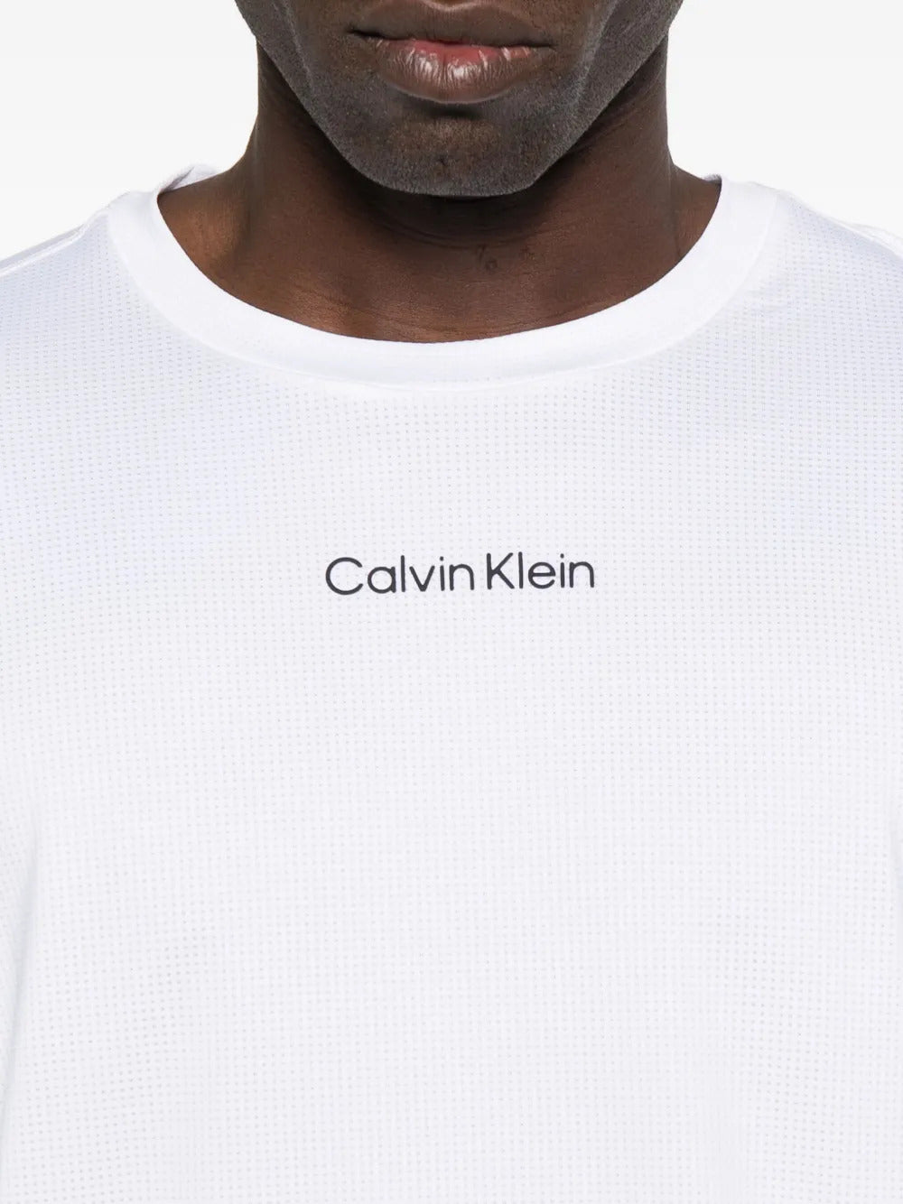 Calvin Klein  logo-detail ribbed t-shirt