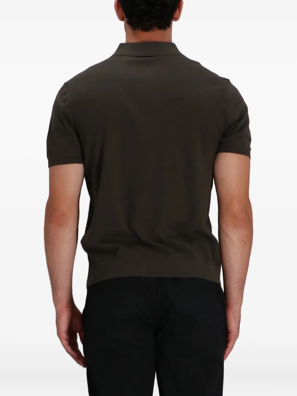 Armani Exchange logo-embroidered polo top