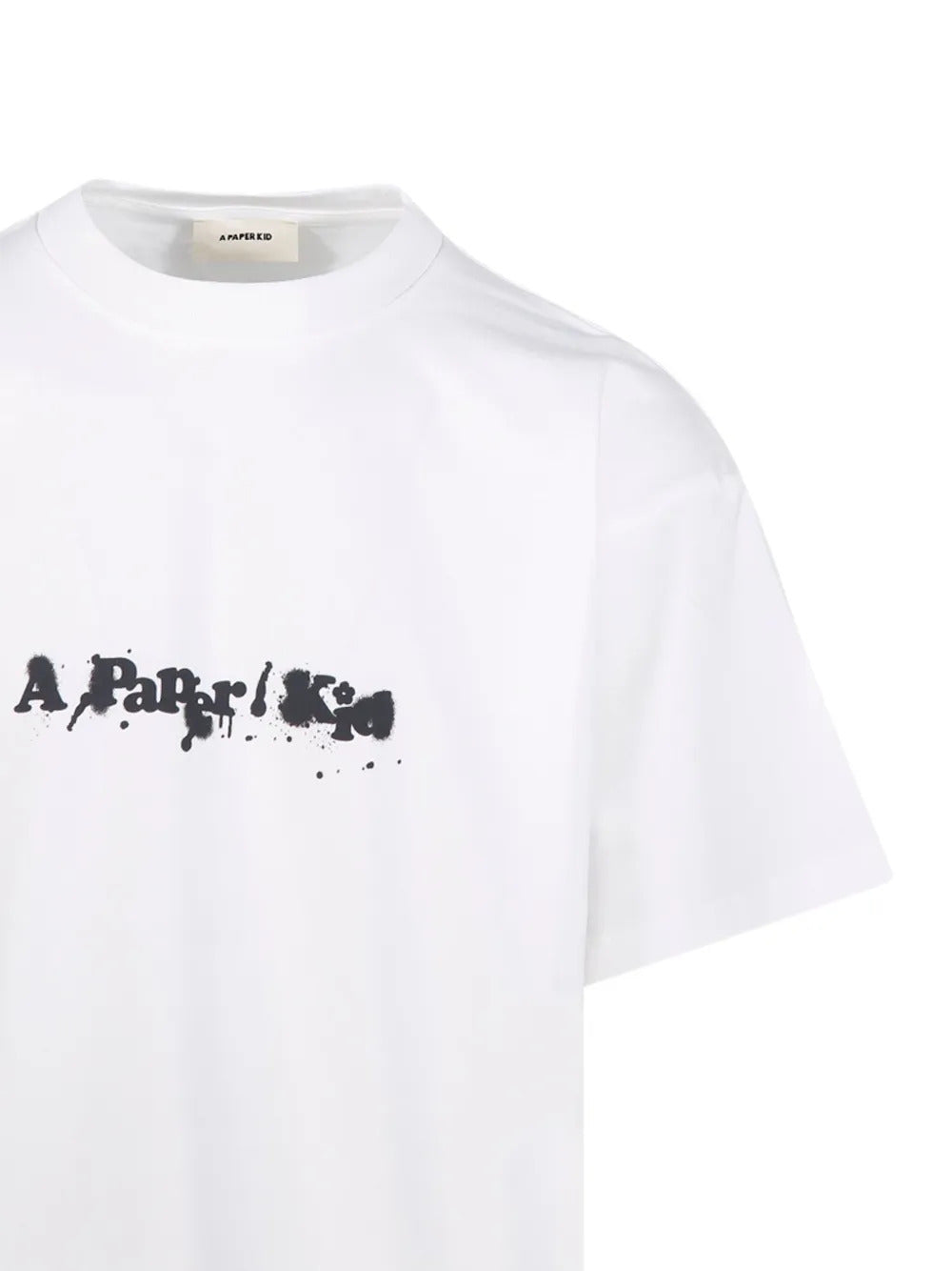 A Paper Kid  paint-splatter logo T-shirt