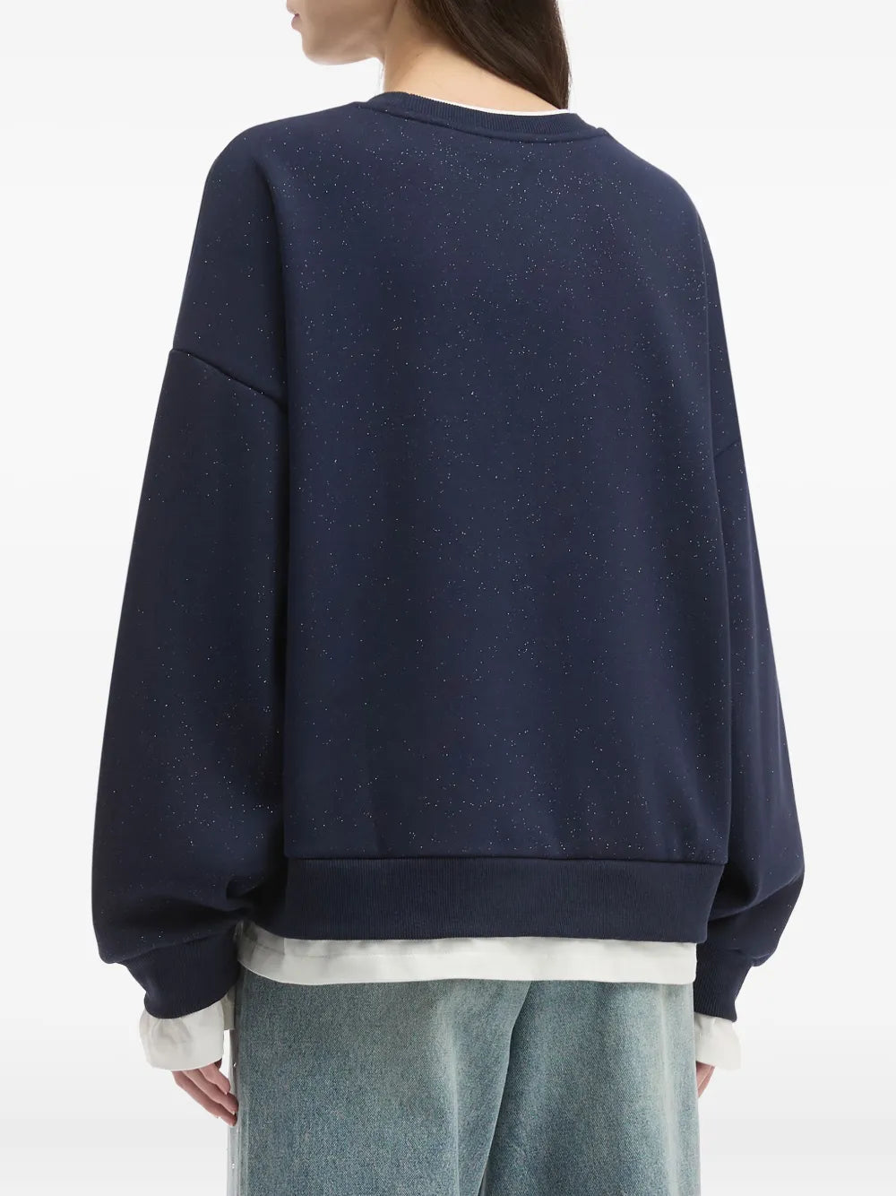 b+ab  glitter-detail layered sweatshirt