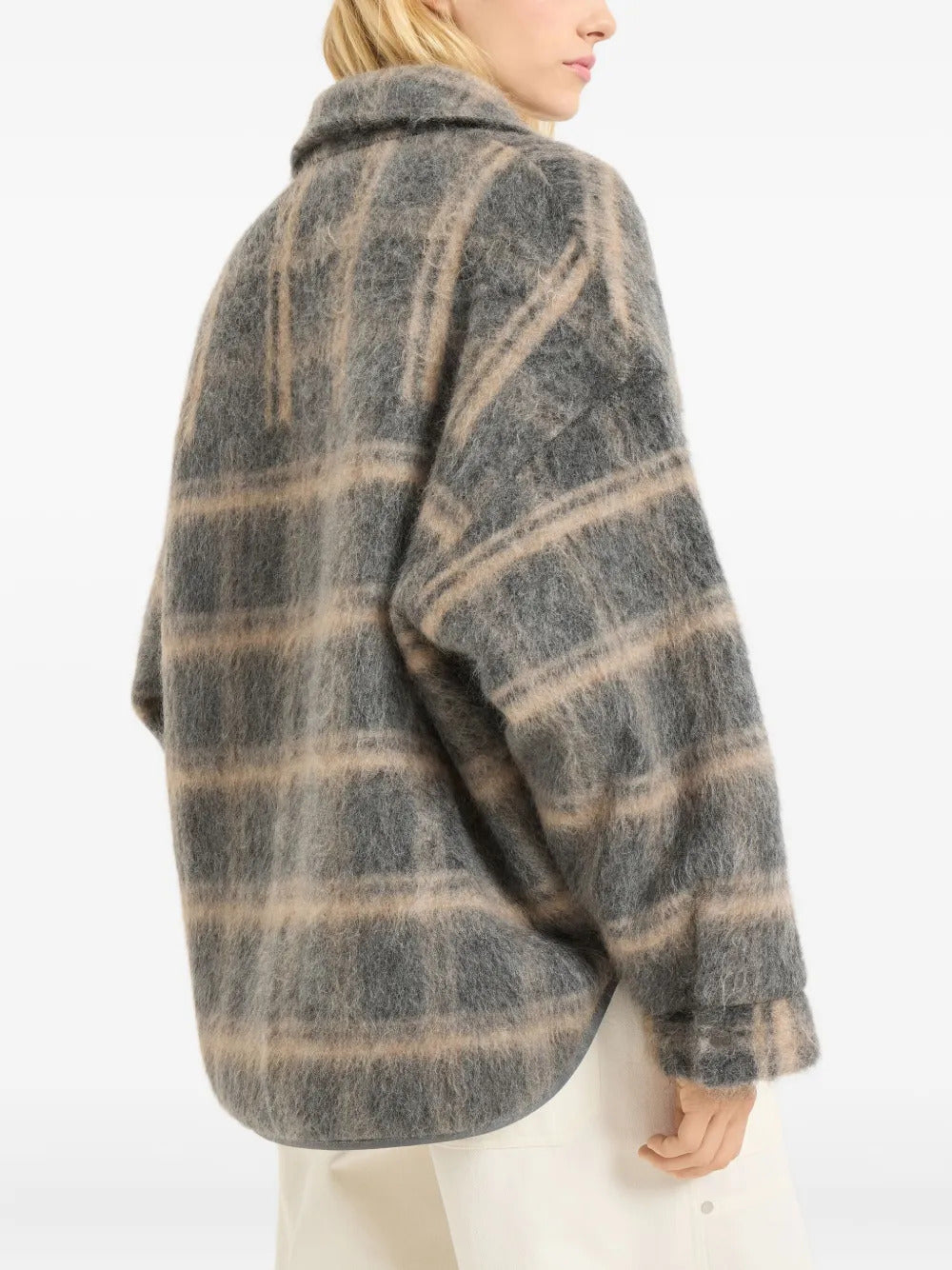 Brunello Cucinelli  check knit jacket