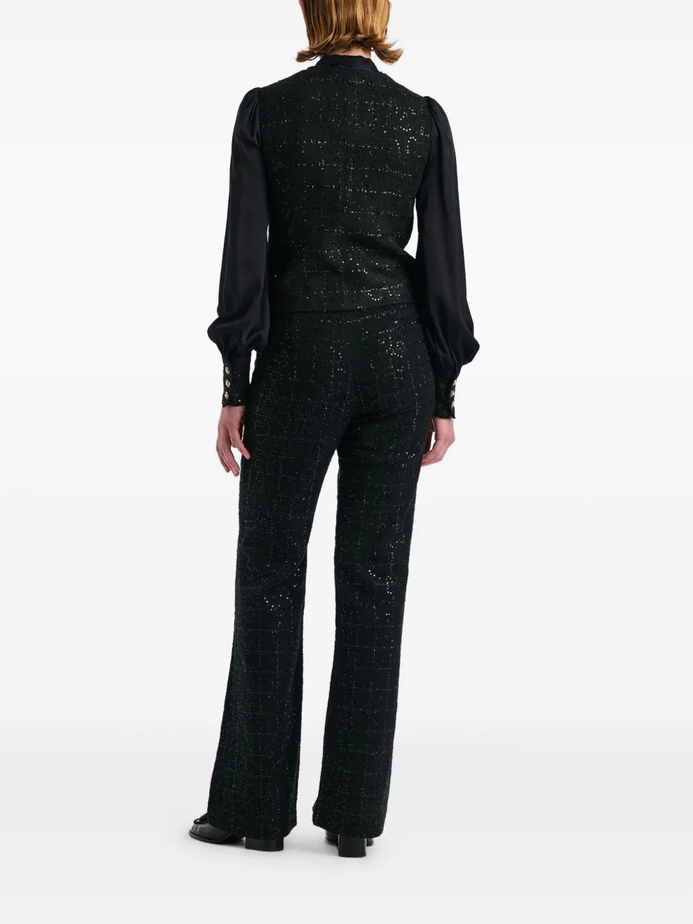 WEILL PARIS tweed sequin trousers