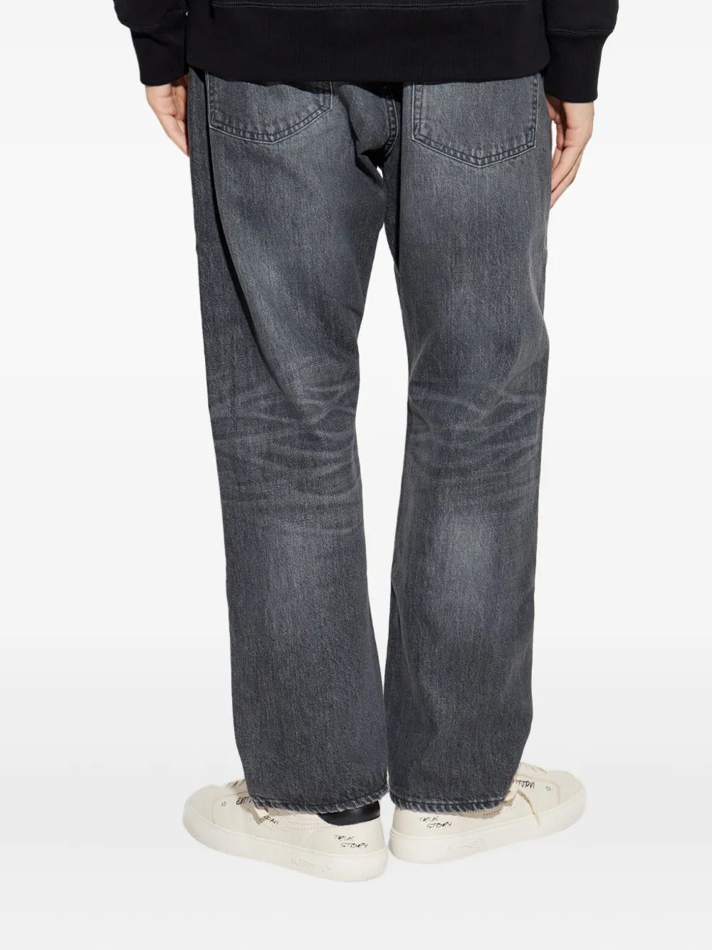 A BATHING APE®  shark-appliqué jeans