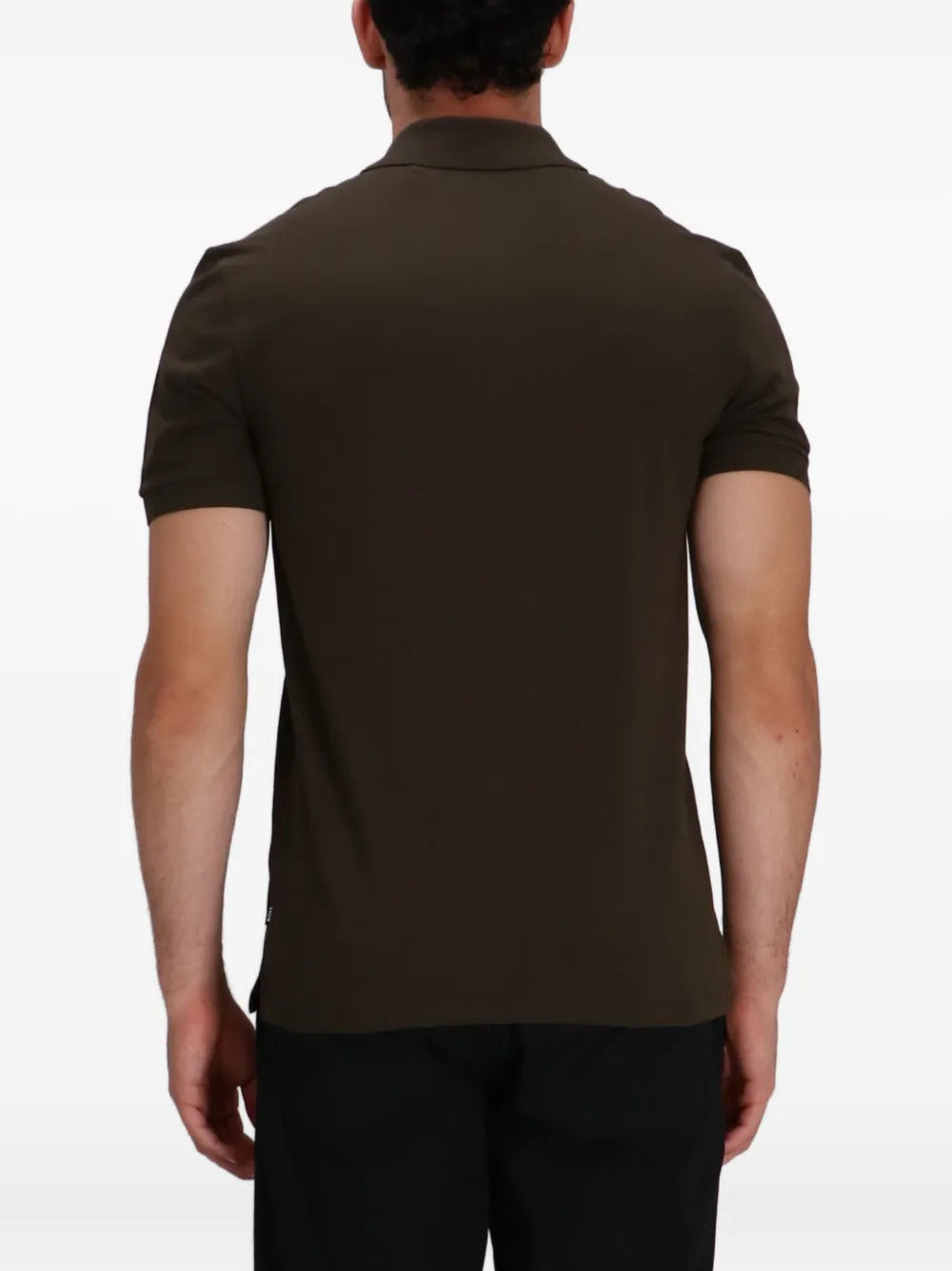 BOSS  logo-embroidered polo shirt