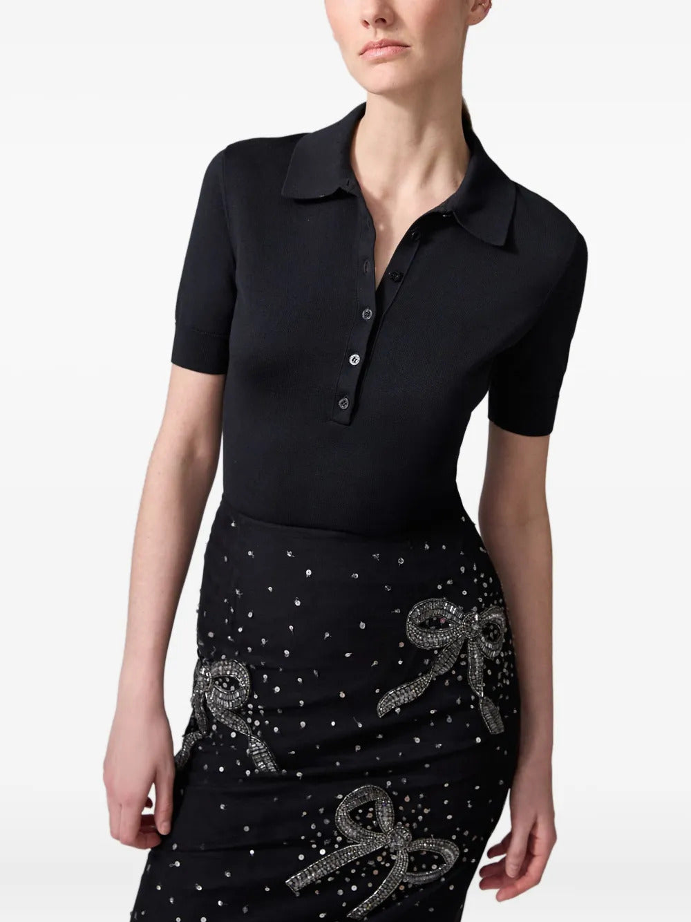Carolina Herrera  bow-embroidered pencil skirt