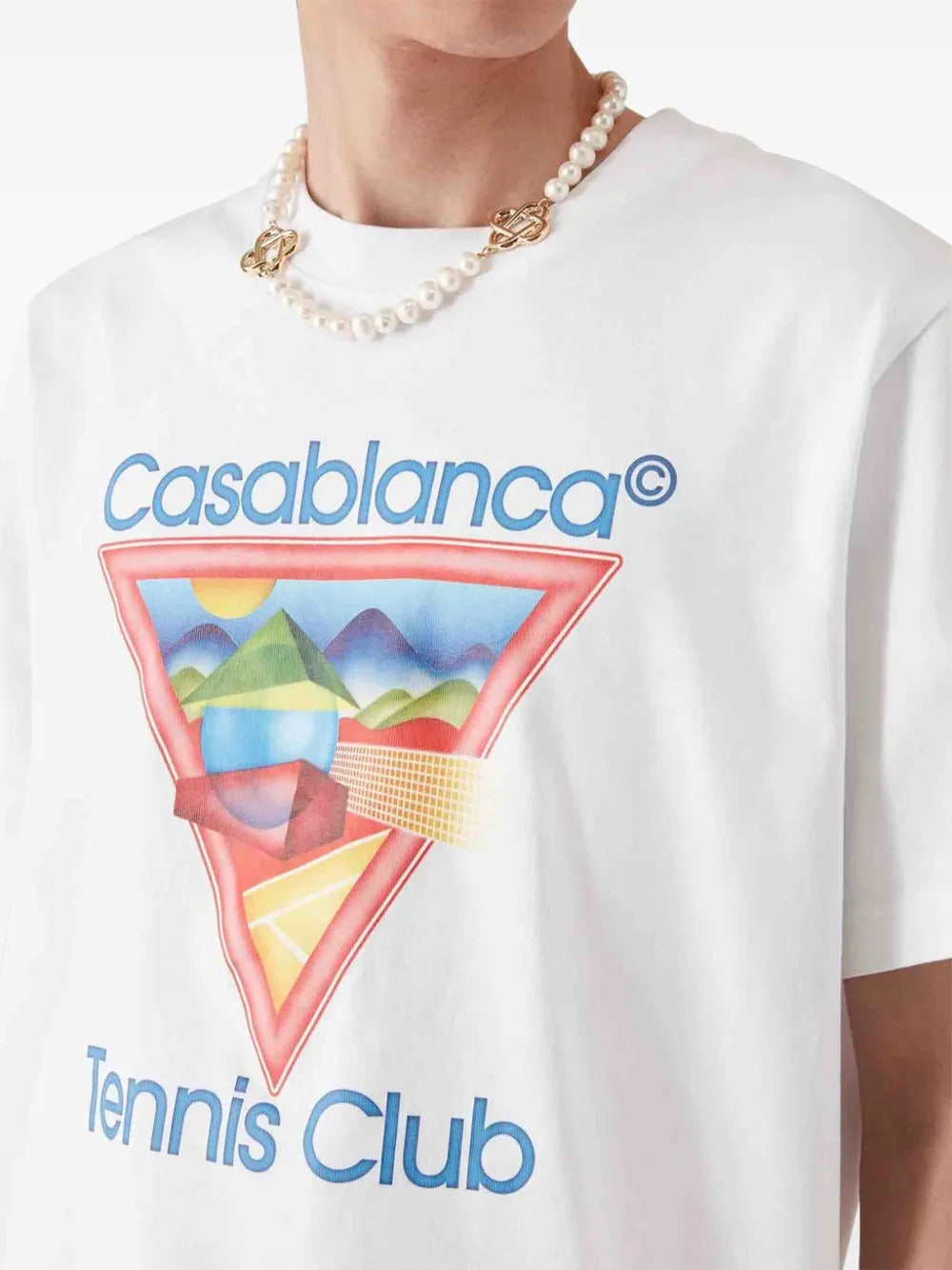 Casablanca  graphic print round neck T-shirt