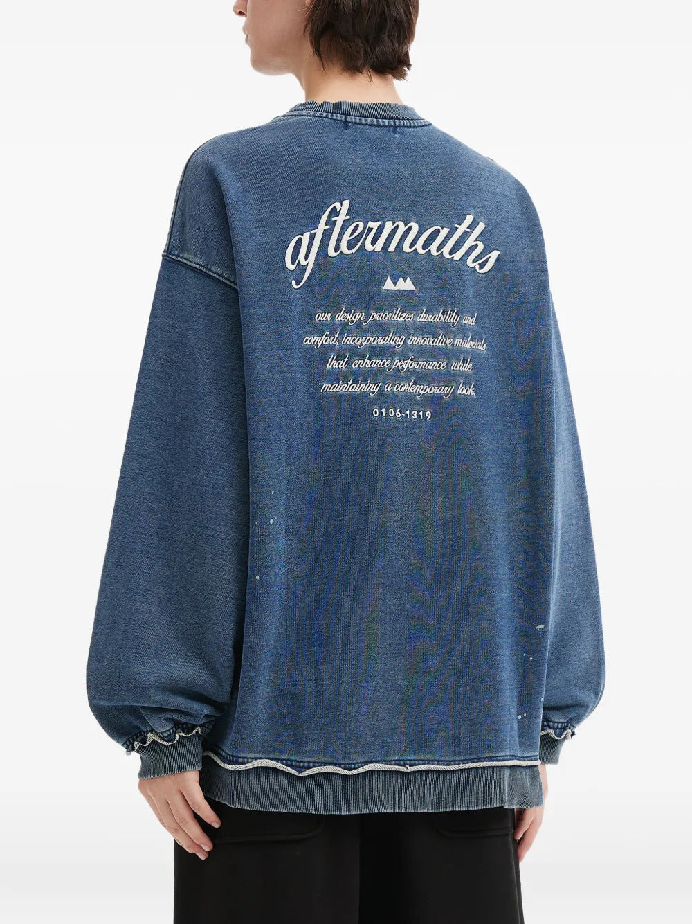 aftermaths  logo-embroidered sweatshirt