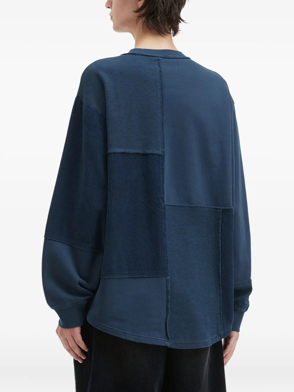 aftermaths  patchwork crew-neck sweatshirt