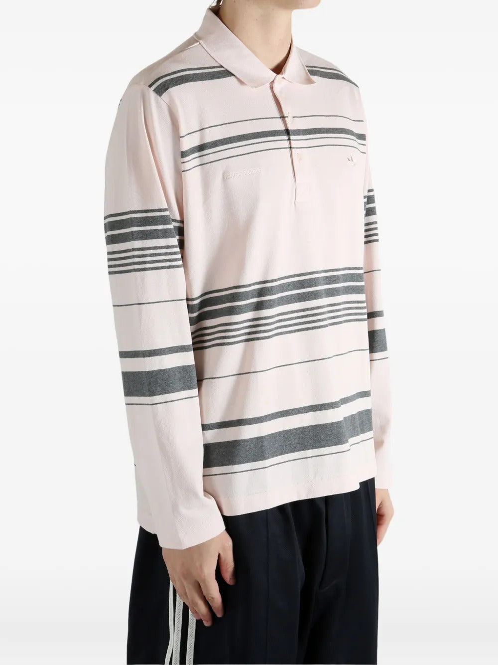 adidas striped polo shirt