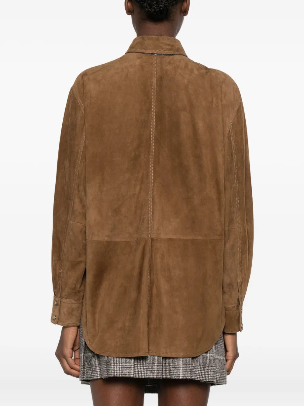 Brunello Cucinelli panelled button shirt