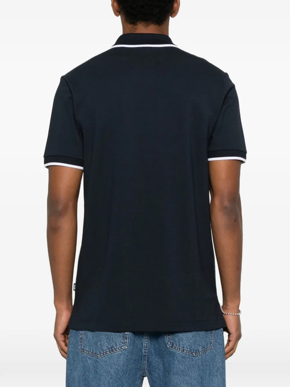 BOSS button trim polo shirt