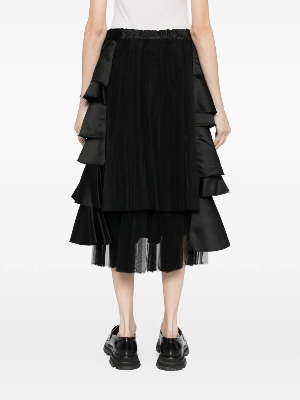 Black Comme Des Garçons  elasticated waistband skirt
