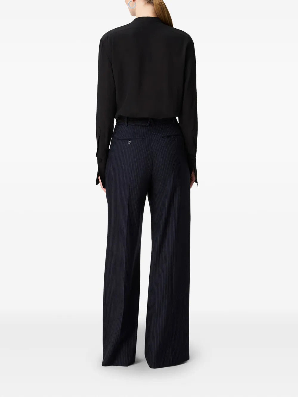 Another Tomorrow  pleated tuxedo shirt