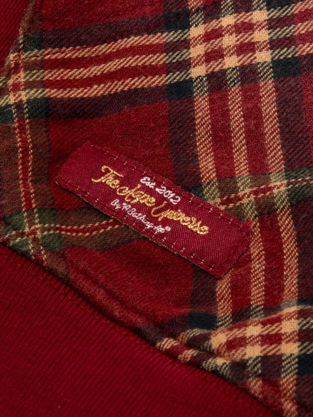 AAPE BY *A BATHING APE®  tartan appliqué hoodie