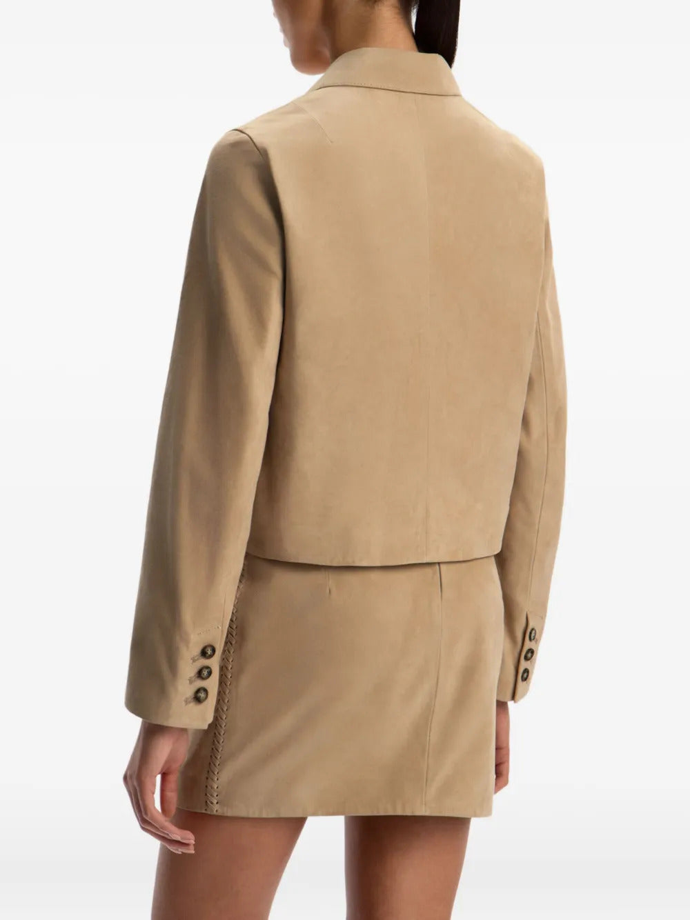 12 STOREEZ  lacing-detail suede jacket