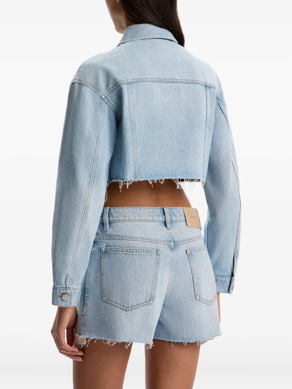 12 STOREEZ frayed-hem denim jacket