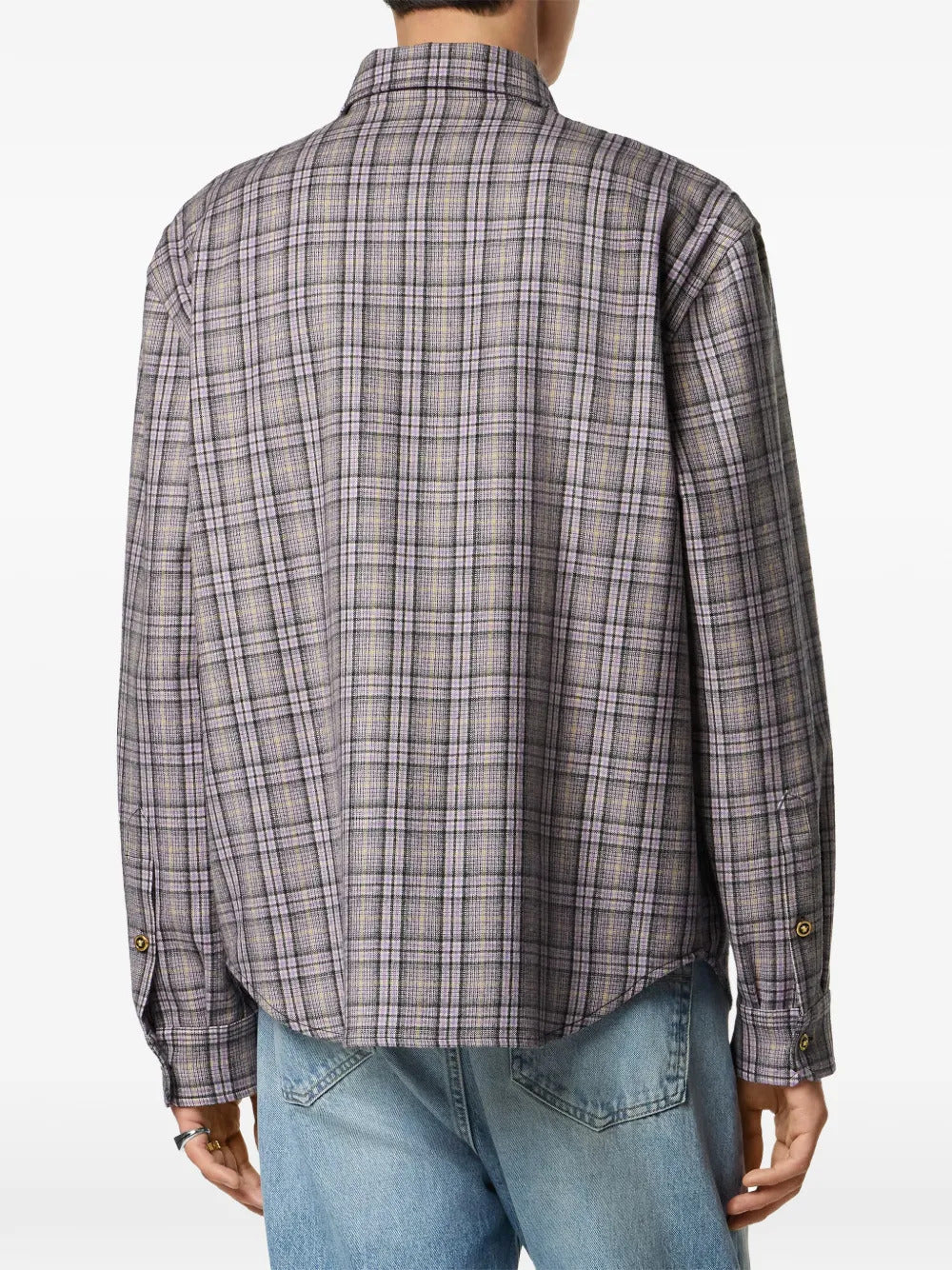 Versace  checked long-sleeve shirt