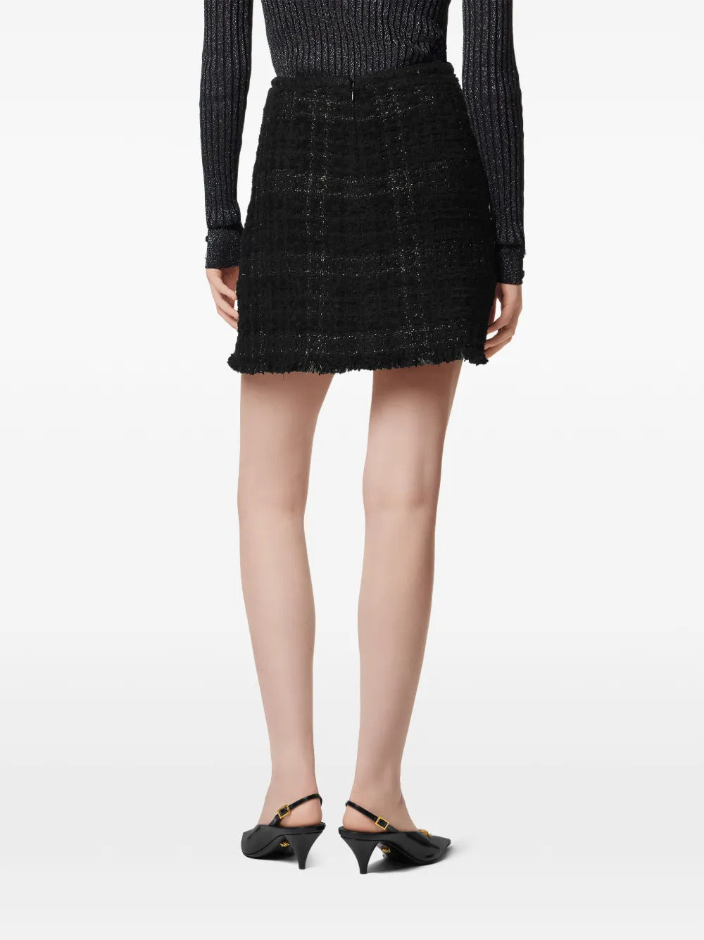 Versace  check-pattern mini skirt