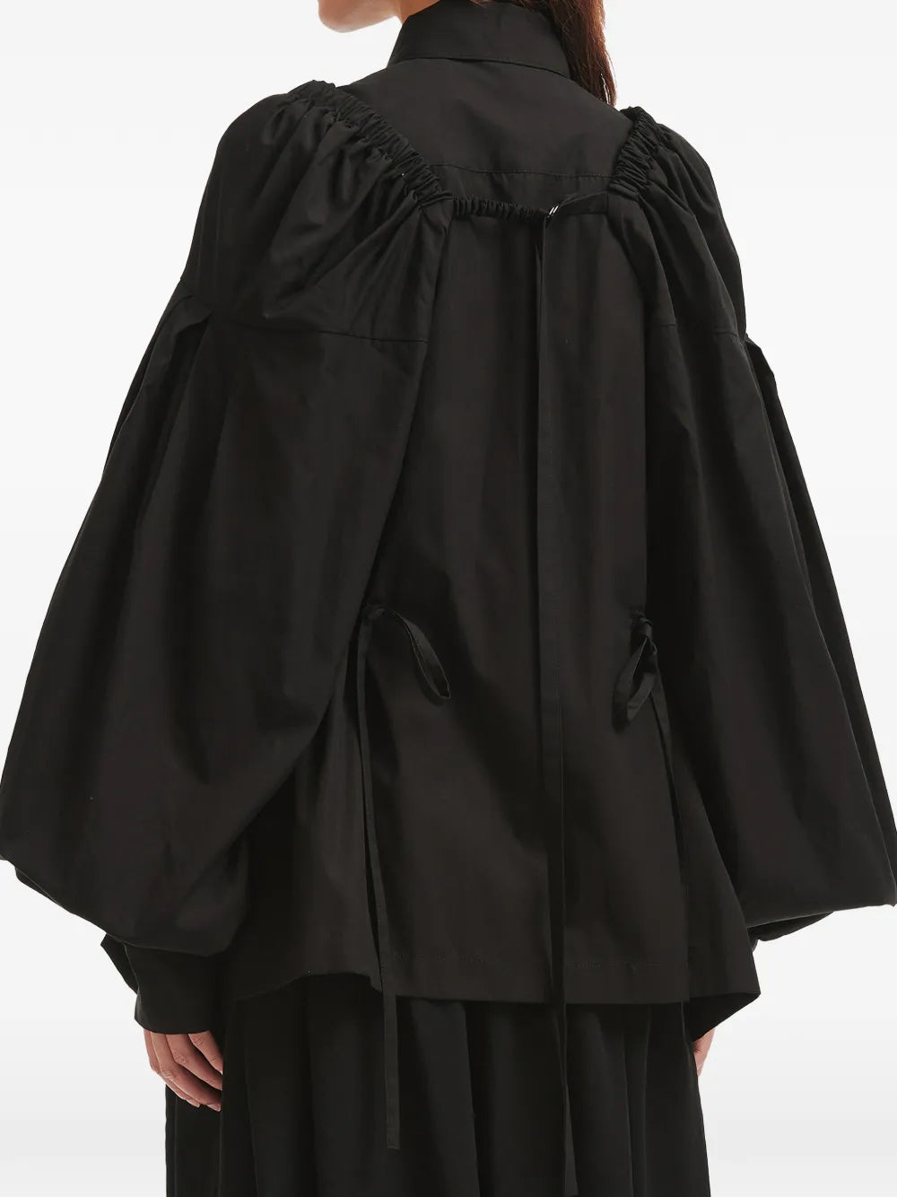 Yohji Yamamoto  balloon-sleeve drawstring shirt