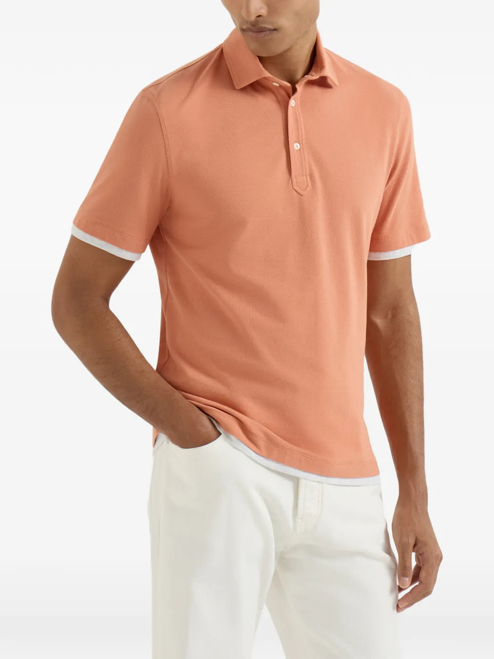 Brunello Cucinelli button-fastening short-sleeve polo shirt