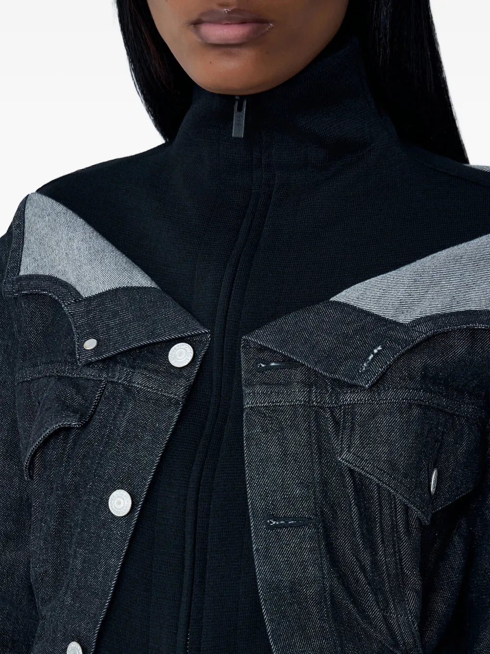 Yohji Yamamoto  contrast-panel denim jacket