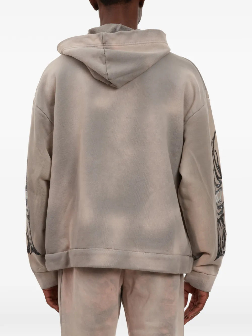 Who Decides War  embellished zip-up hoodie