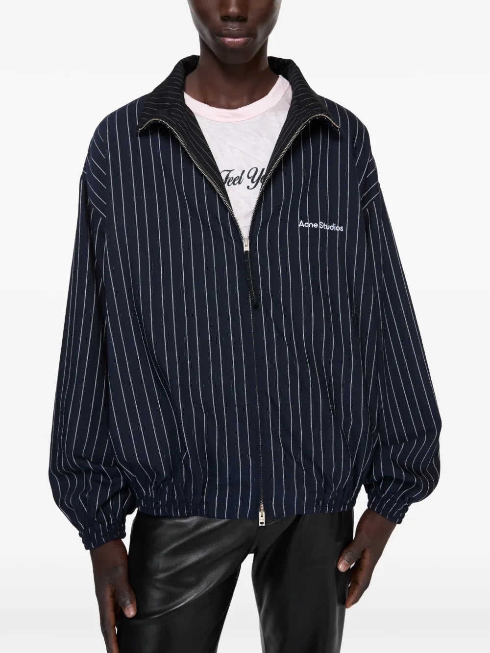 Acne Studios  pinstripe zip jacket
