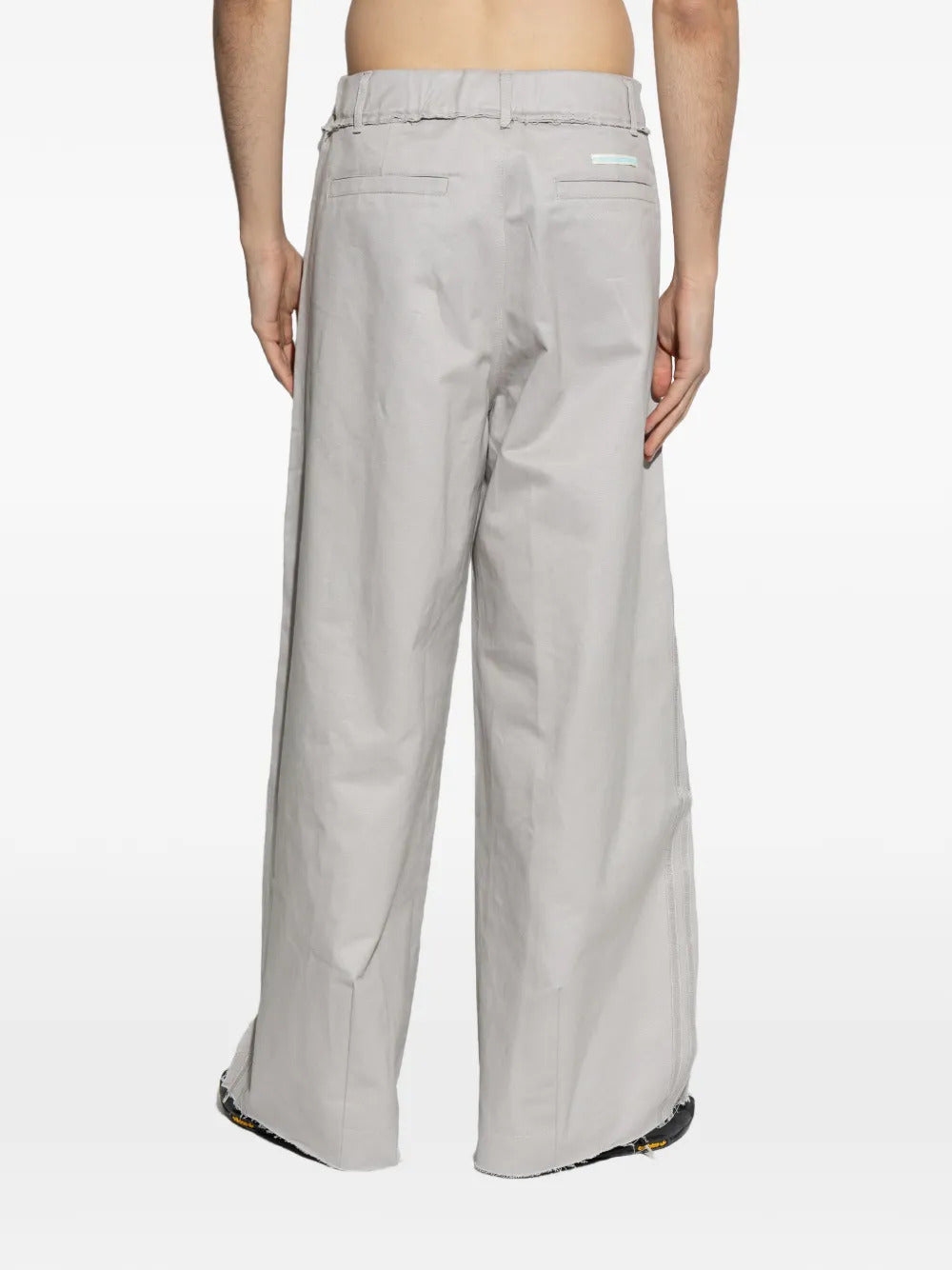 adidas  x Mercedes frayed stripe trousers