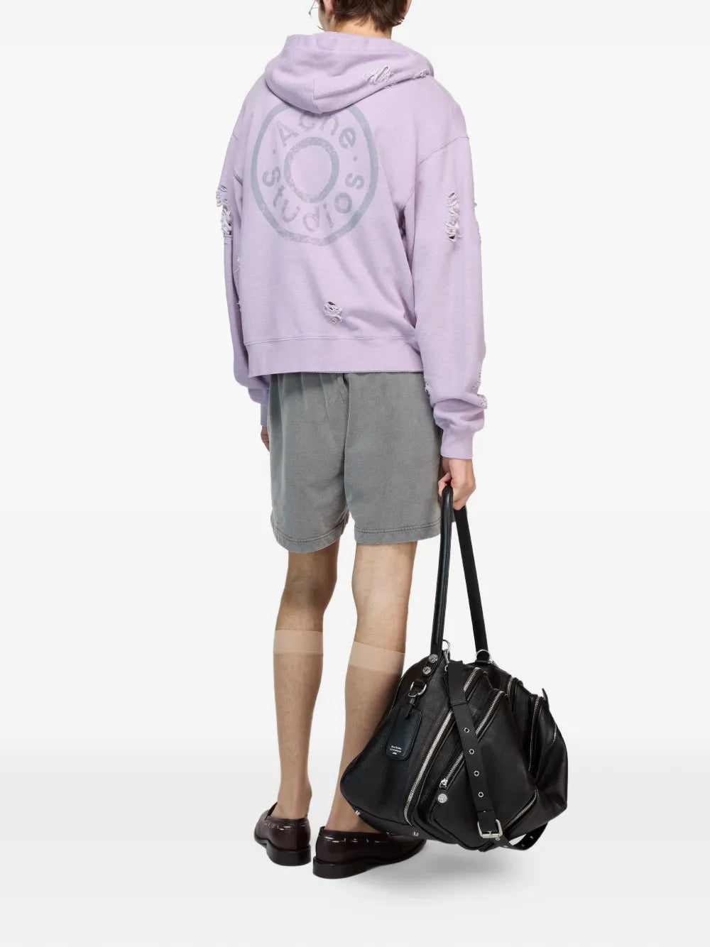 Acne Studios distressed zipped hoodie