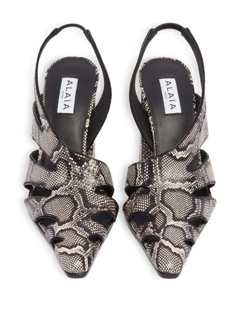 Alaïa  90mm snakeskin-effect engraved pumps