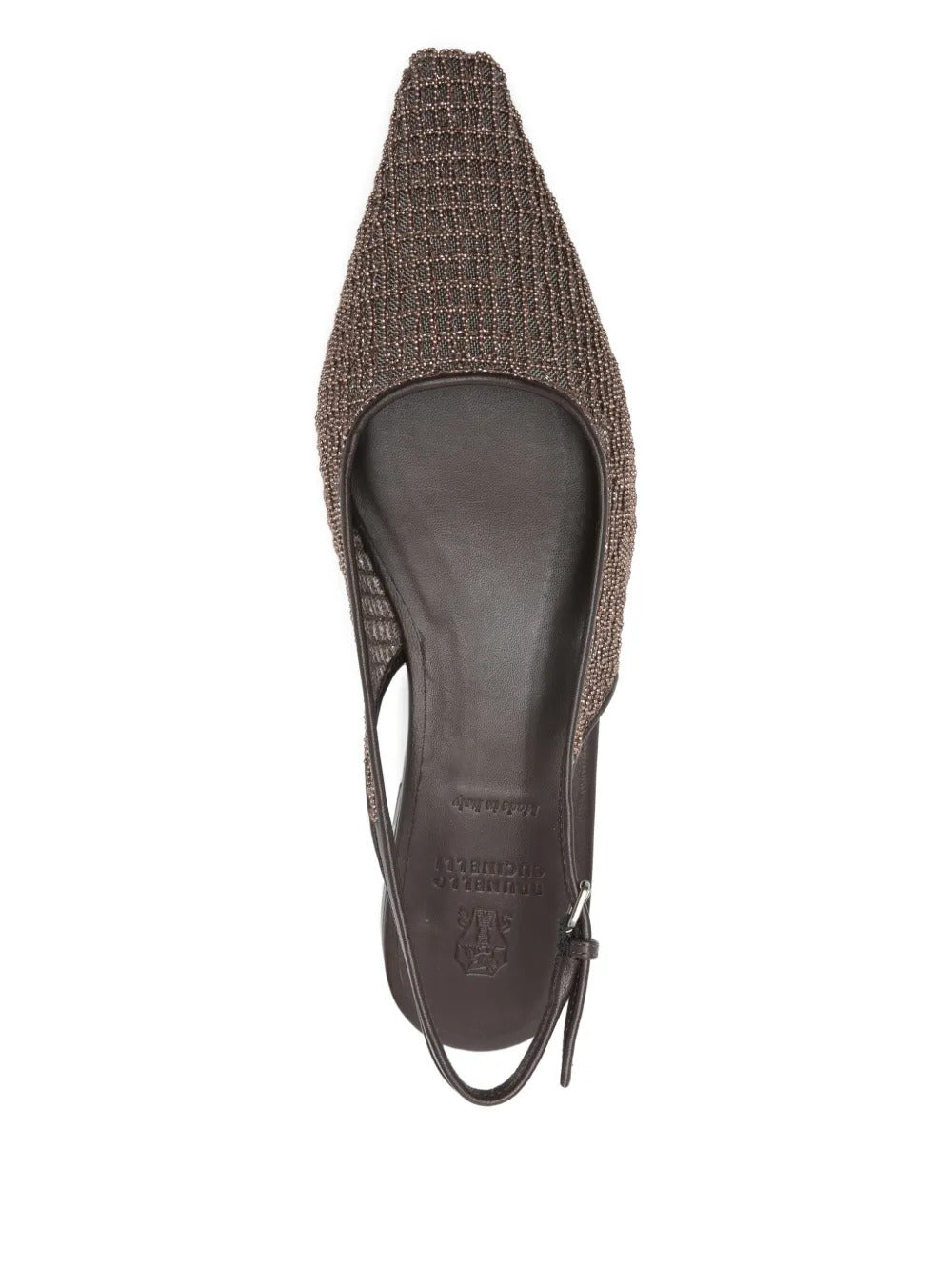 Brunello Cucinelli embellished pointed flat pumps