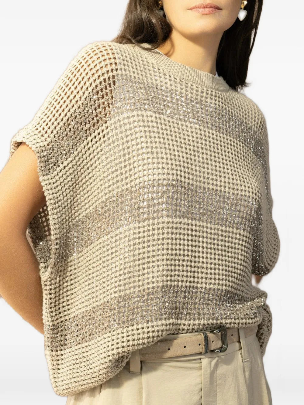 Brunello Cucinelli  stripe-pattern crew-neck T-shirt
