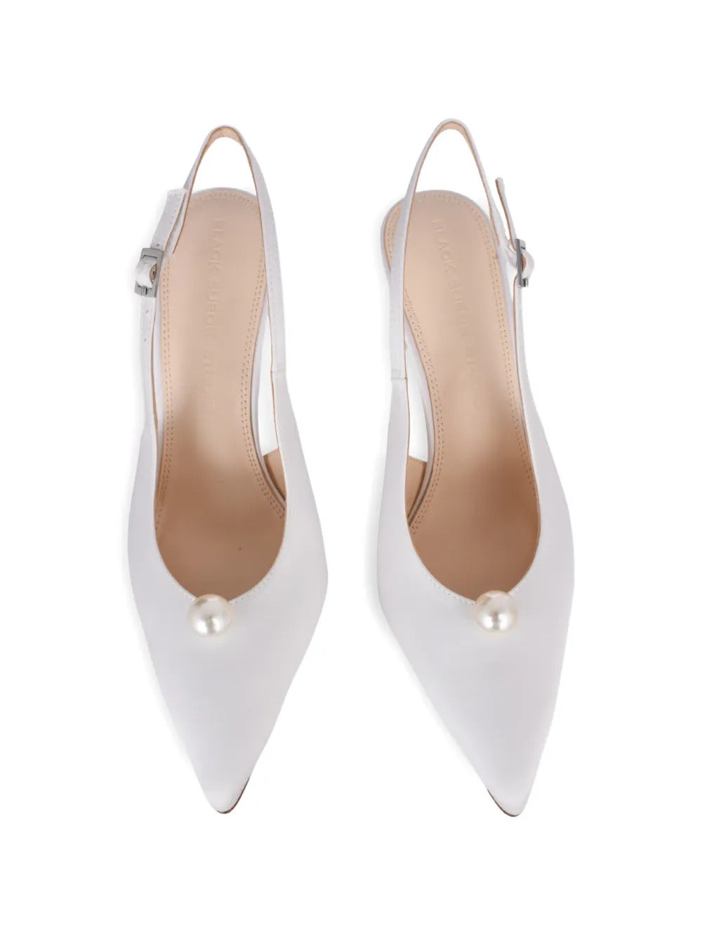 BLACK SUEDE STUDIO Reina point-toe slingback pumps