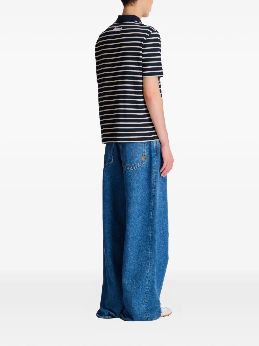 Balmain  striped polo shirt