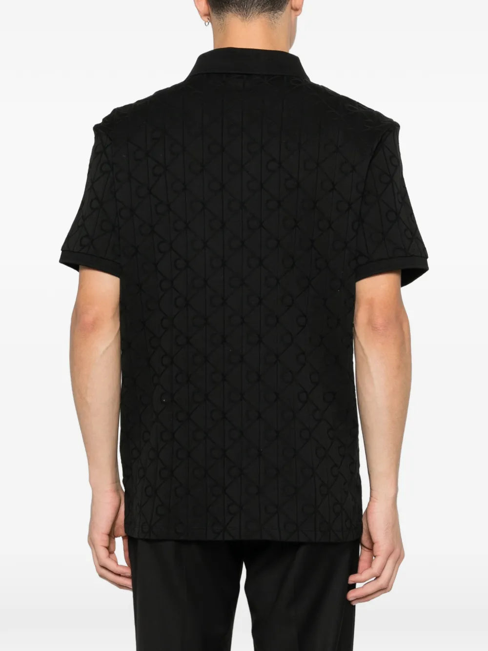 Calvin Klein logo-jacquard polo shirt