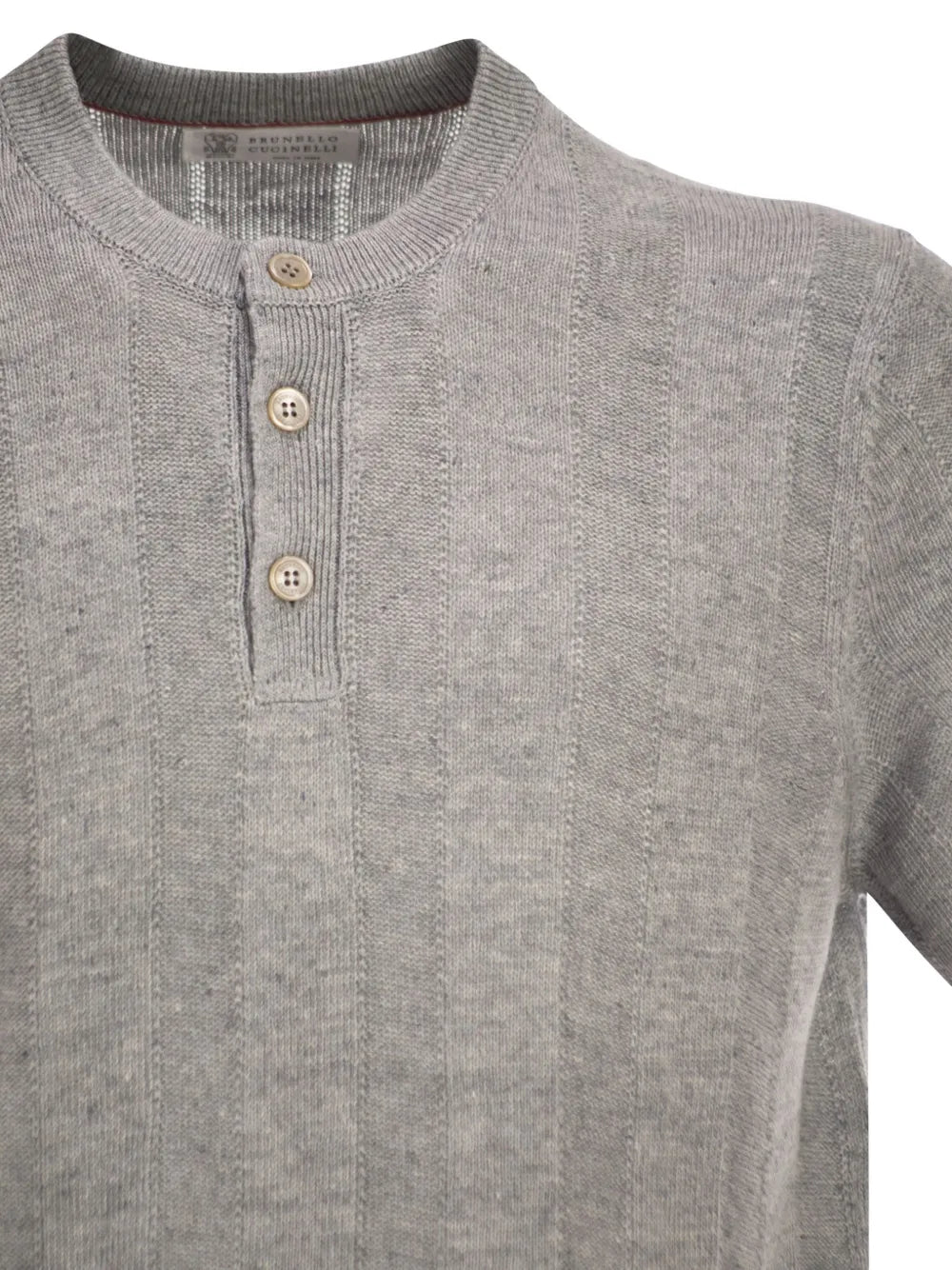 Brunello Cucinelli ribbed-collar polo shirt