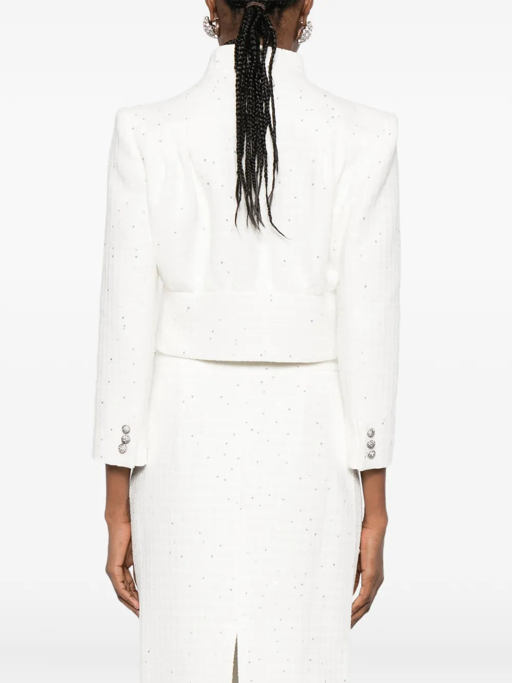 Alessandra Rich  embellished-button cropped jacket