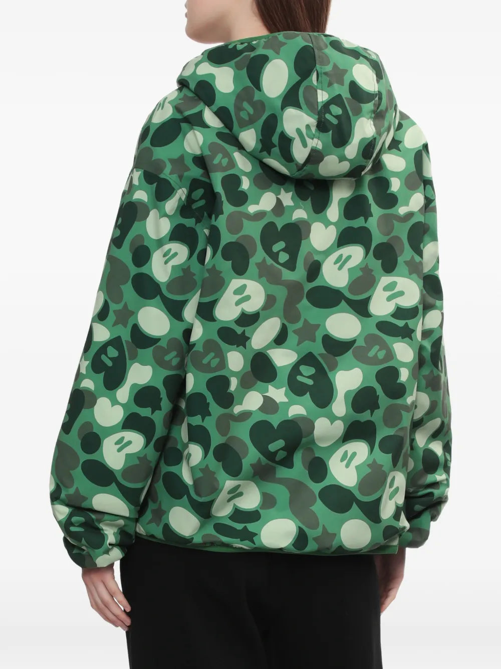 A BATHING APE®  camouflage hooded jacket