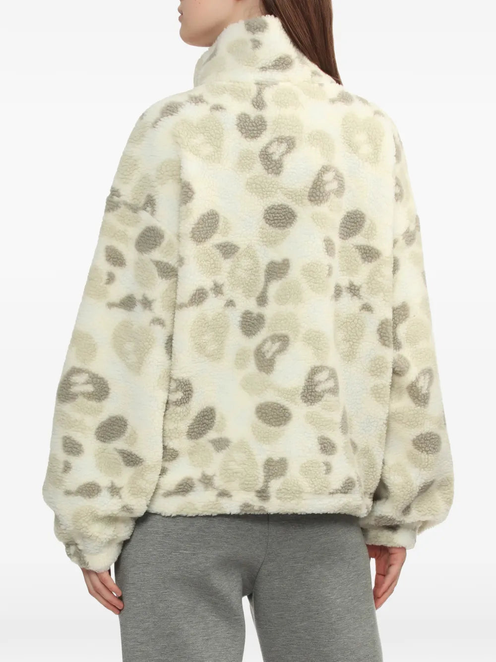 A BATHING APE®  printed zip-up fleece jacket