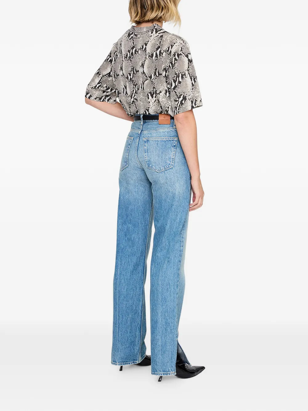 ANINE BING  washed python tee T-shirt