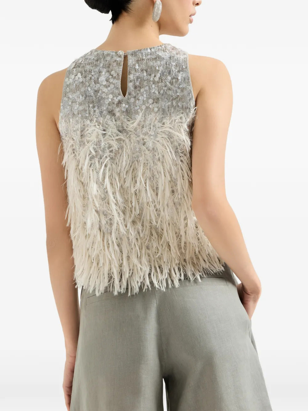 Brunello Cucinelli  sequin-embellished top